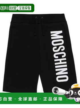 香港直邮Moschino 黑色徽标细节短裤 HNQ007LDA27JJ60100
