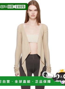 香港直邮rick owens 瑞克 欧文斯 女士 驼色 Temple Crop Wrap 上
