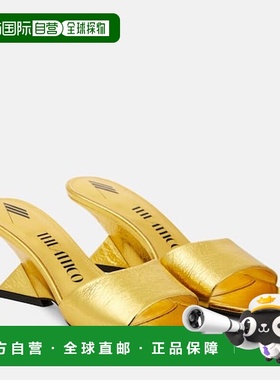 1h可退 香港直邮The Attico 女士 Cheope 层叠皮质凉拖 metal金属