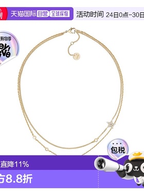 自营1h可退 欧洲直邮DIOR迪奥女士女士项链双链条金色水晶星星