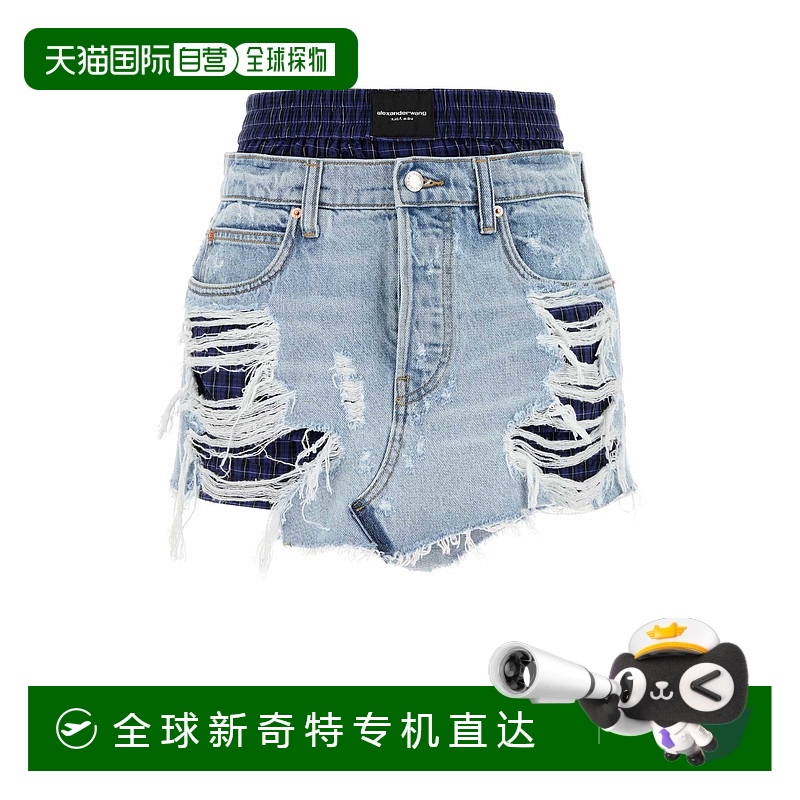 1h可退 香港直邮Alexander Wang 亚历山大 王 女士 牛仔裤裙 4DC3