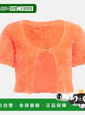 1h可退 香港直邮Jacquemus 女士 La Maille Neve 徽标短款针织开