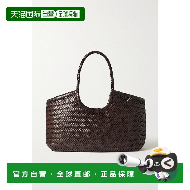 香港直邮DRAGON DIFFUSION 女士 Nantucket 编织皮革大号手提包 8