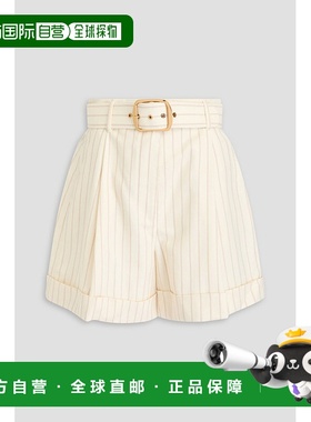 1h可退 香港直邮ZIMMERMANN 女士 束带条纹提花短裤 1003AS243CRE