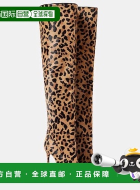 香港直邮Alaia 女士 Decollete 90 小牛毛过膝靴子高跟女靴