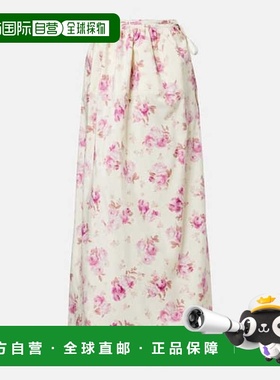 香港直邮magda butrym 女士 花朵真丝中长连衣裙