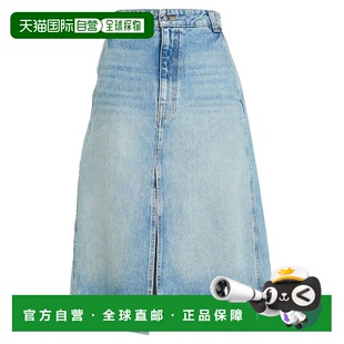 1h可退 香港直邮KHAITE 女士 牛仔半身裙 blue蓝色 舒适时尚