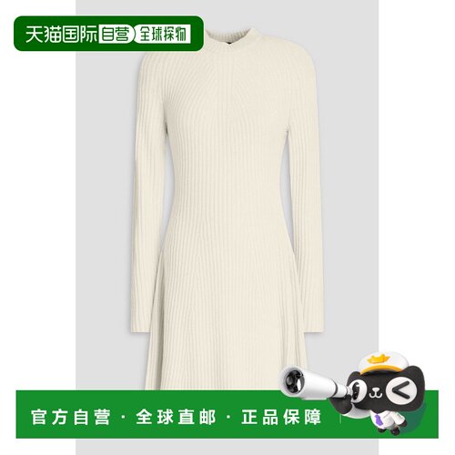 香港直邮THEORY 希尔瑞 女士 罗纹羊毛羊绒混纺迷你连衣裙 P09117