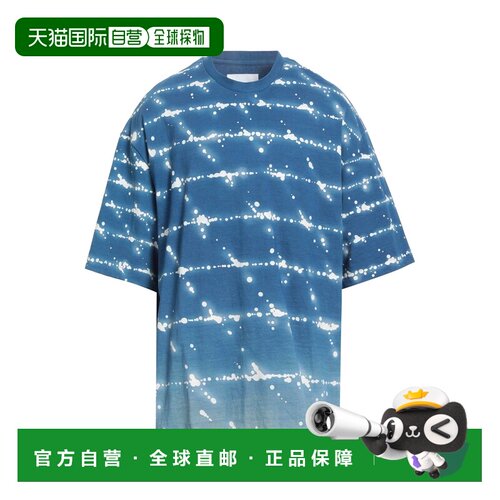 1h可退 香港直邮Jil Sander 吉尔 桑达 男士 T恤 blue蓝色 舒适时