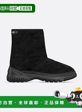 1h可退 香港直邮DIOR 迪奥 女士 绗缝短筒靴 KCT076CSIS black黑