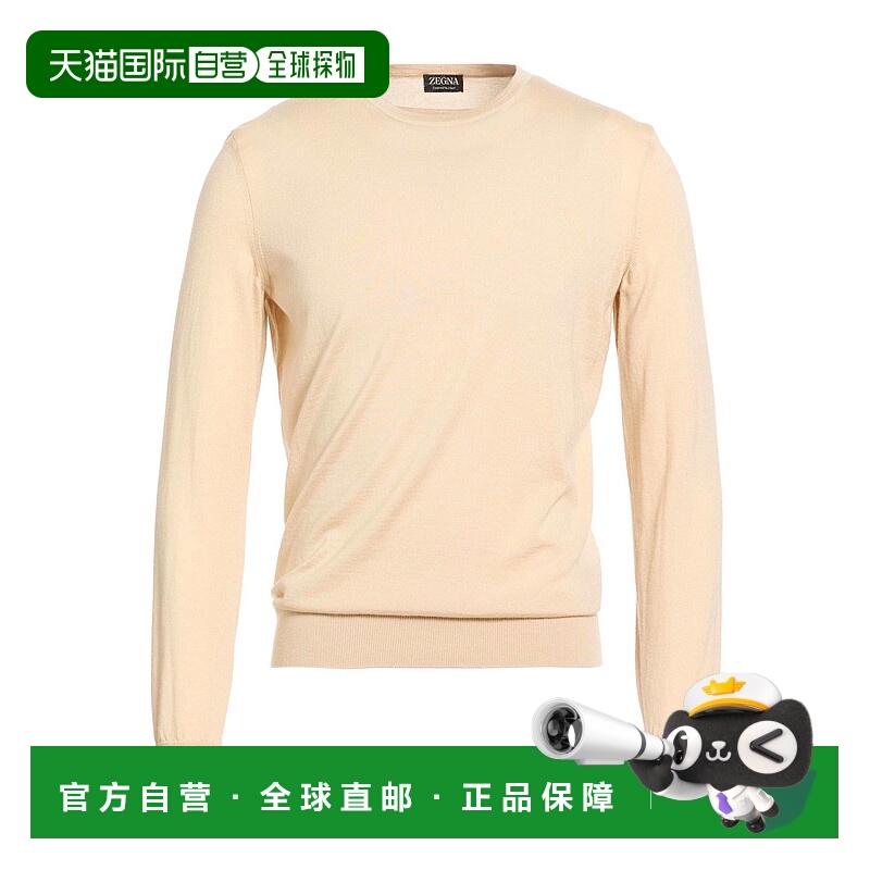 香港直邮zegna 杰尼亚 男士 羊绒混纺毛衣 beige米色 舒适时尚