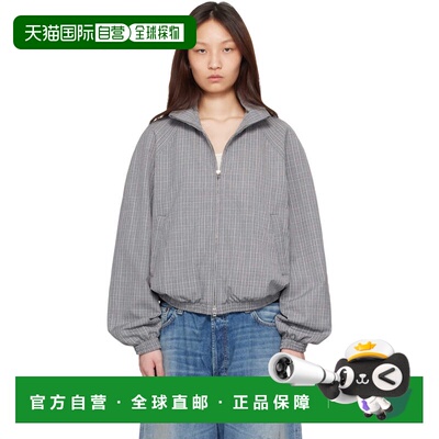 香港直邮Acne Studios 艾克妮 女士 灰色 Technical Check 夹克