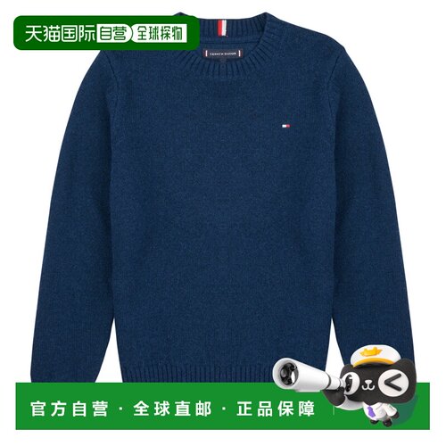 欧洲直邮Tommy Hilfiger 男孩衣服 套头衫卫衣 春夏 海蓝色 LAMBS