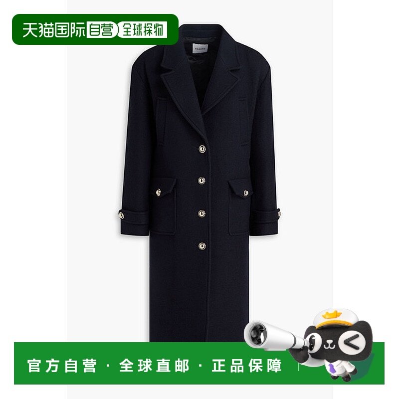 1h可退 香港直邮Sandro 女士 毛毡大衣 SFPOU00663MARINE西装