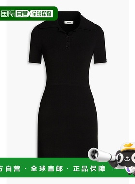 香港直邮Sandro 女士 罗纹针织迷你连衣裙 SFPRO03151NOIR