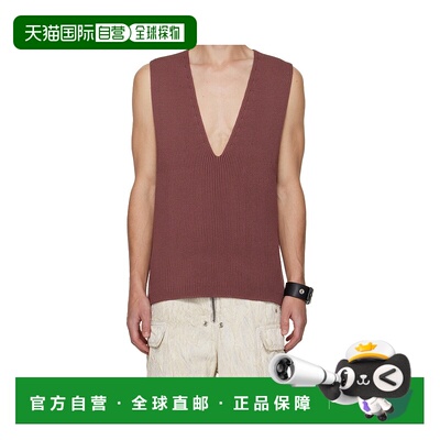 1h可退 香港直邮Rick Owens Concordians 羊毛V领背心 RR02E1683K
