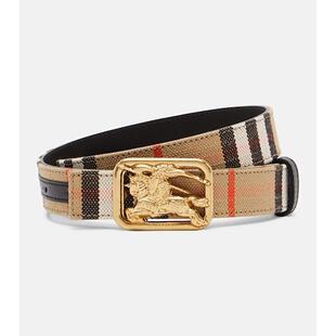 香港直邮Burberry 女士 EKD 双面格纹皮带腰带 巴宝莉