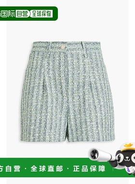 1h可退 香港直邮Maje 女士 金属感花呢短裤 MFPSH00532MULTICOLOR