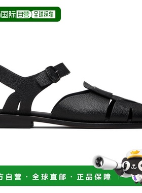 1h可退 香港直邮Hereu 男士 黑色 Roca 2 Grainy Veg Tanned 凉鞋