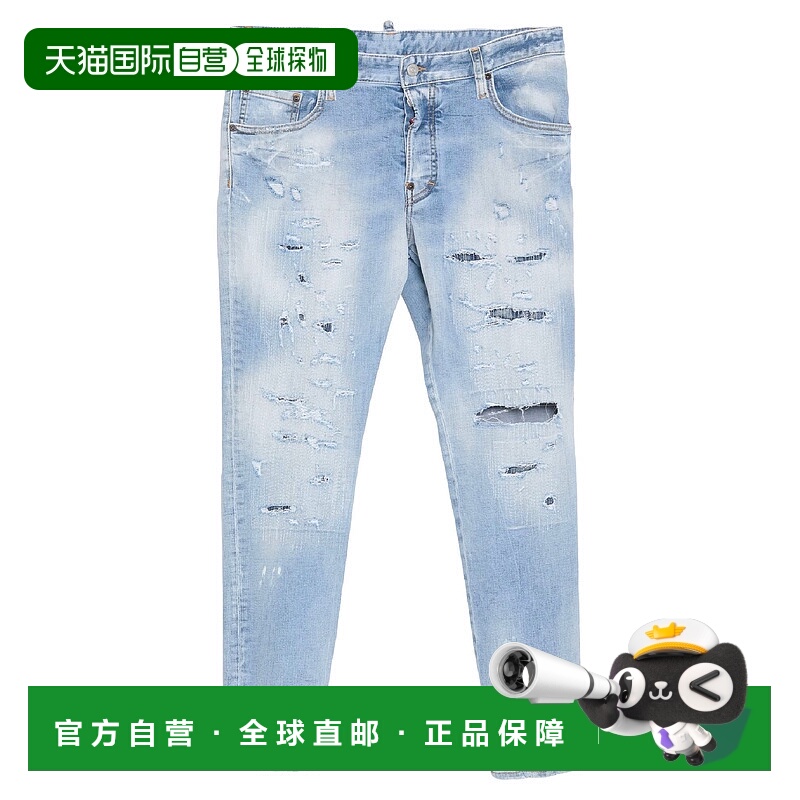 1h可退 香港直邮Dsquared2 二次方 男士 牛仔长裤 blue蓝色 舒适