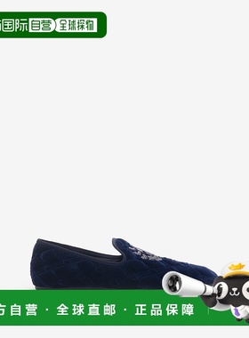 自营欧洲直邮Burberry博柏利 Estate系列男士剪影蓝棉马术骑士徽