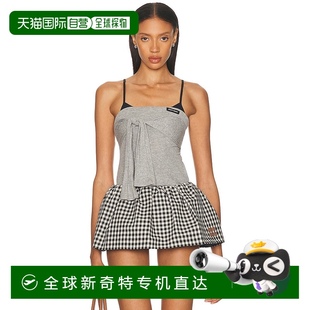 缪缪 舒 香港直邮Miu grey灰色 1h可退 MT2118 女士 Miu 抹胸上衣