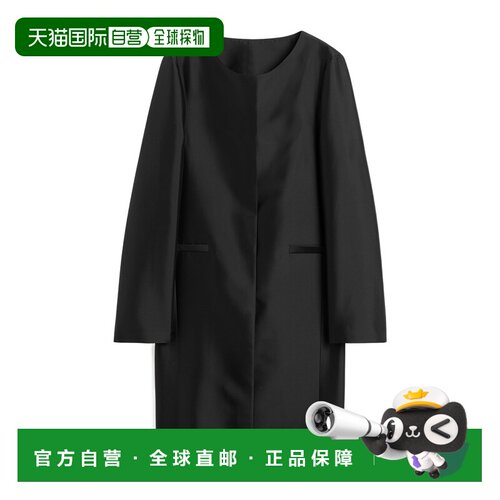1h可退 香港直邮TOTEME 女士大衣 253WRO0213FB0429001 AW2025 黑