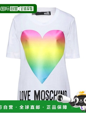 香港直邮moschino 爱莫斯奇诺 女士 T恤 white白色 舒适时尚