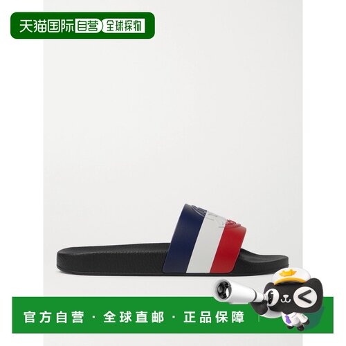 1h可退 香港直邮Moncler 盟可睐 男士 Basile 徽标压花条纹橡胶凉