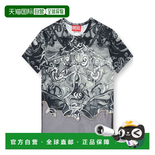 1h可退 香港直邮DIESEL 女士T恤 A184180BJBT9BZA AW2025 花色 纹