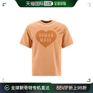 香港直邮HUMAN 男士 徽标印花T恤 MADE