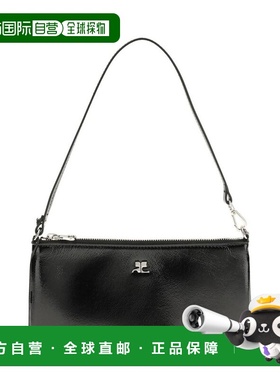 1h可退 香港直邮Courreges 女士 標誌牌拉鍊 Naplack 袋 126GPM03