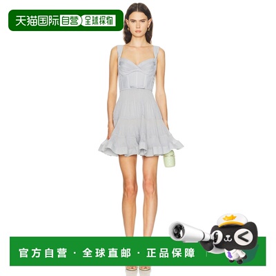 香港直邮ZIMMERMANN 女士 褶裥垂褶吊带迷你连衣裙 7691DS26R