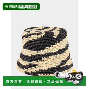 1h可退 香港直邮ZIMMERMANN 女士 Zebra-jacquard 拉菲草编织渔夫