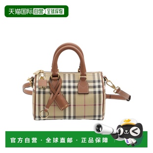 香港直邮Burberry 迷你格子保龄球包 81185651