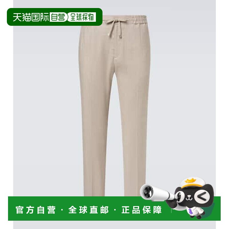 香港直邮Etro 艾特罗 男士 亚麻混纺运动裤 beige米色 舒适时尚
