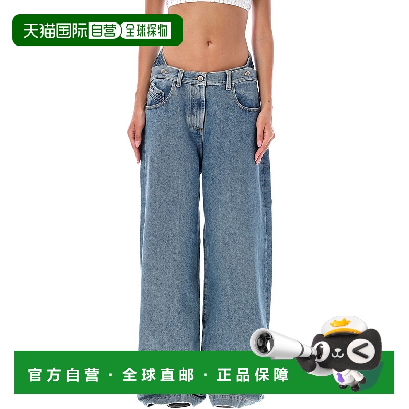香港直邮The Attico 女士 牛仔双束腰牛仔长裤 247WCP190D049直筒