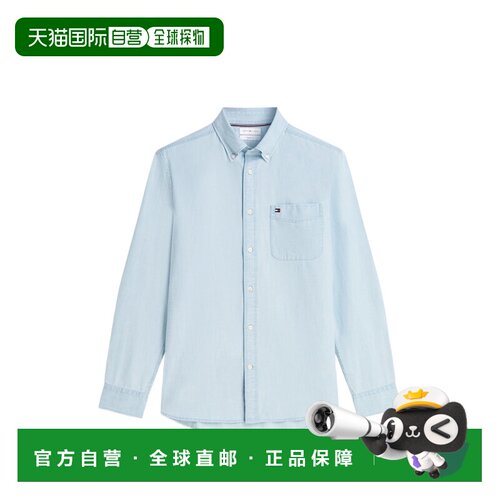 香港直邮Tommy Hilfiger 汤米 希尔费格 男士 RF 青年布硬质衬衫