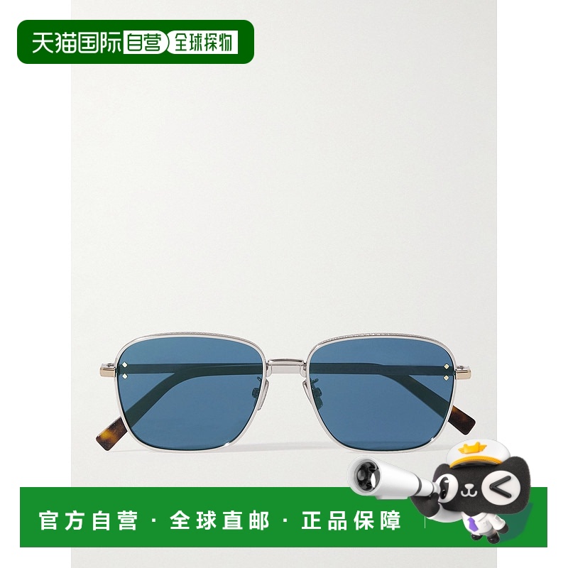 香港直邮DIOR 迪奥 男士 CD S4U 钻石D形框镀银龟甲色醋纤太阳眼