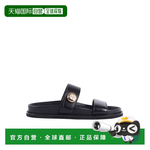香港直邮TORY BURCH 女士拖鞋 183278006 SS2026 黑色 Black leat