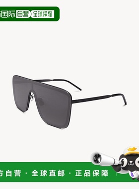 自营欧洲直邮YSL圣罗兰 SL 364女士黑色金属面罩式太阳镜