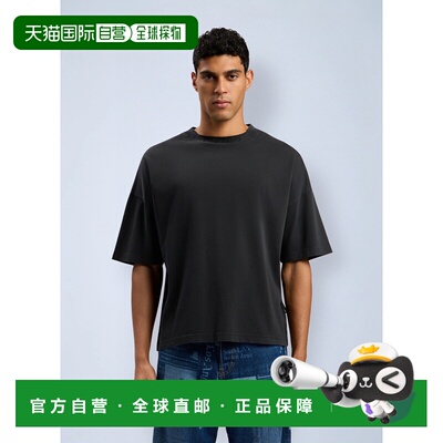 1h可退 香港直邮Palm Angels 棕榈天使 男士 曲线Logo宽松领T恤 P