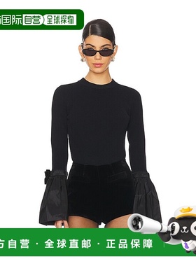 1h可退 香港直邮Simkhai 女士 Agata 上衣 5242142B black黑色 舒