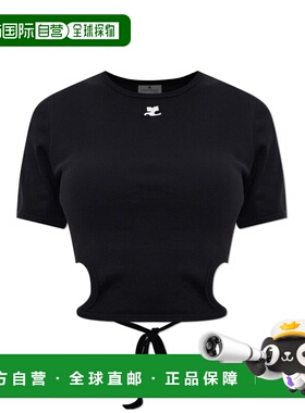 1h可退 香港直邮COURREGES 女士T恤 226JTS256JS02030BLACK SS202