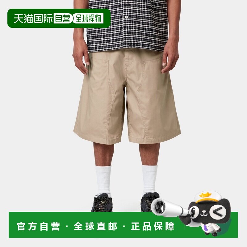 自营欧洲直邮Carhartt WIP Postal男士聚酯纤维棉质双膝工装短裤图片