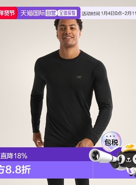欧洲直邮Arc'teryx 始祖鸟 RHO 美利奴羊毛长袖圆领衫 男装户外
