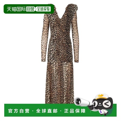 香港直邮GANNI 甘尼 女士 豹纹连衣裙 A1030172365