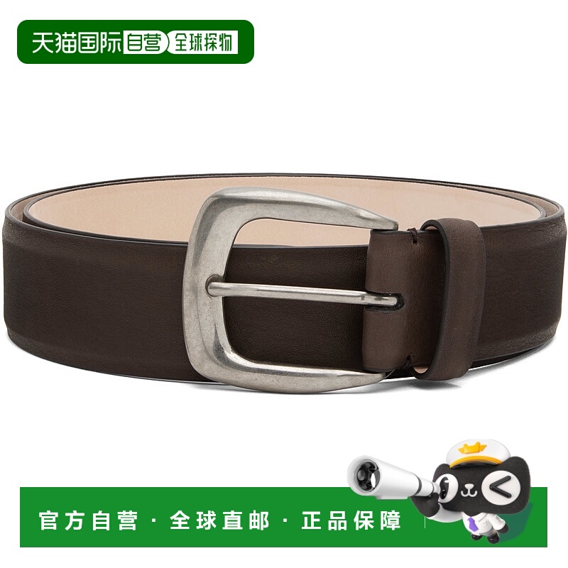 香港直邮Maison Margiela 马丁 马吉拉 男士 棕色针扣腰带 SA2TP0