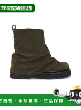 1h可退 香港直邮The Attico 女士 绿色 Mini Robin Combat 踝靴 2