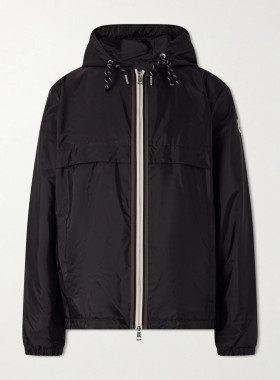 美国直邮Moncler 盟可睐 男士 Nidge Logo-Appliqued Shell 连帽